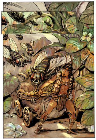 Illustration for article titled A tale of the far future, when humans have evolved to the size of insects